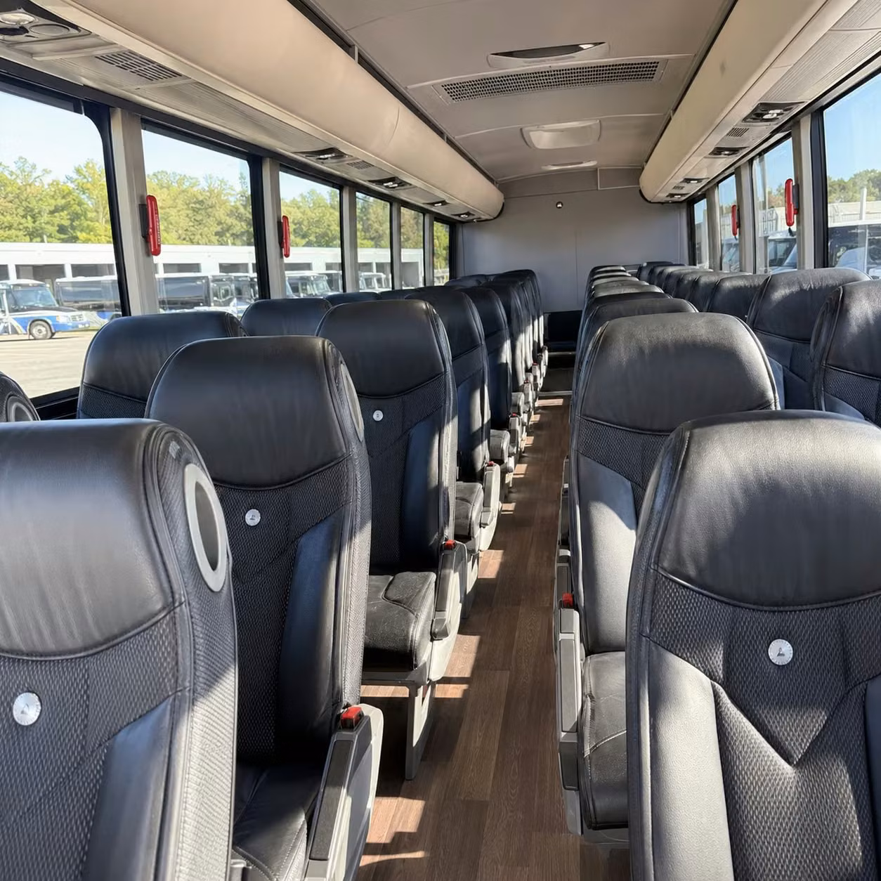 56 passenger charter bus interior