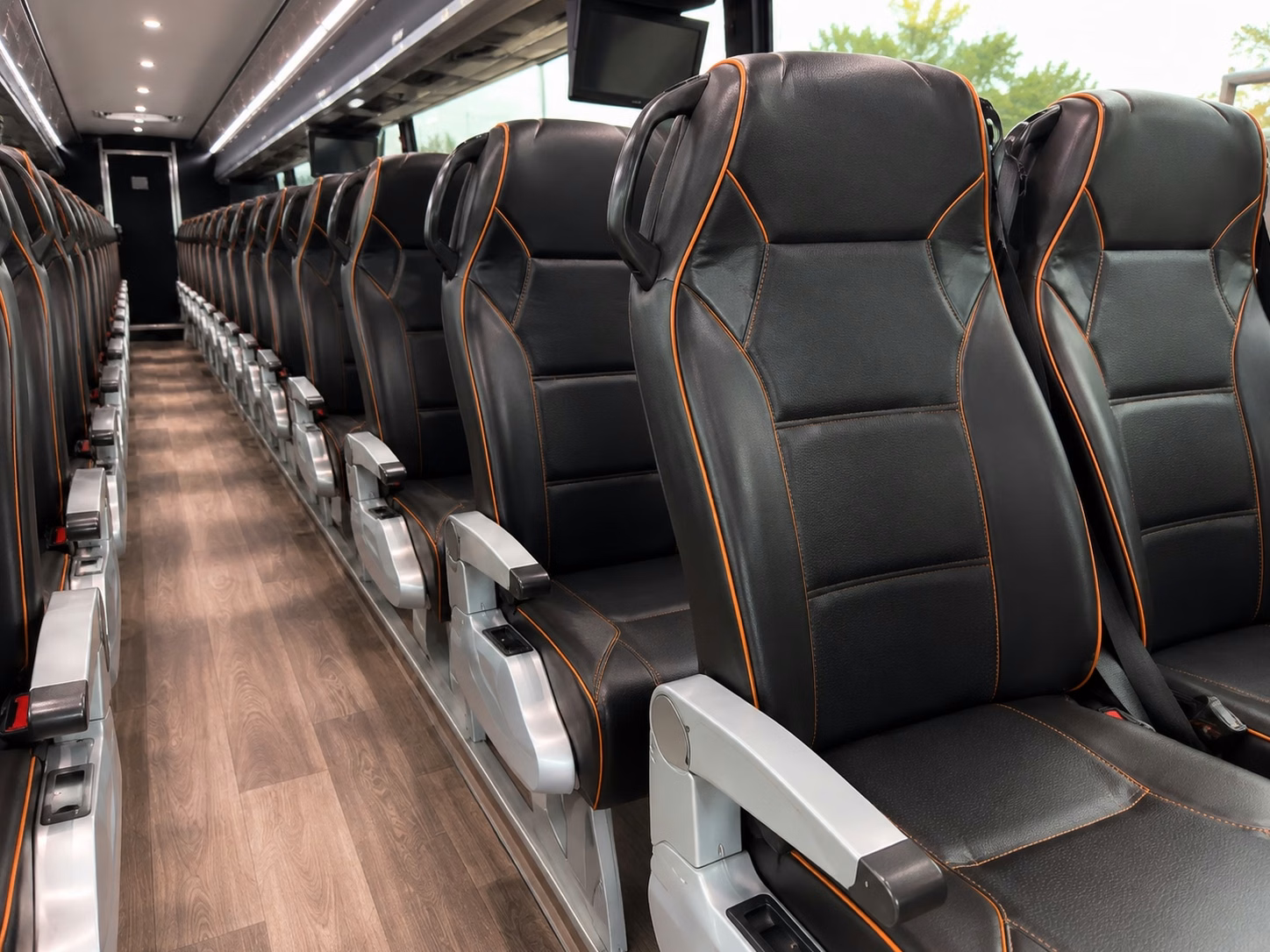 davie charter bus interior