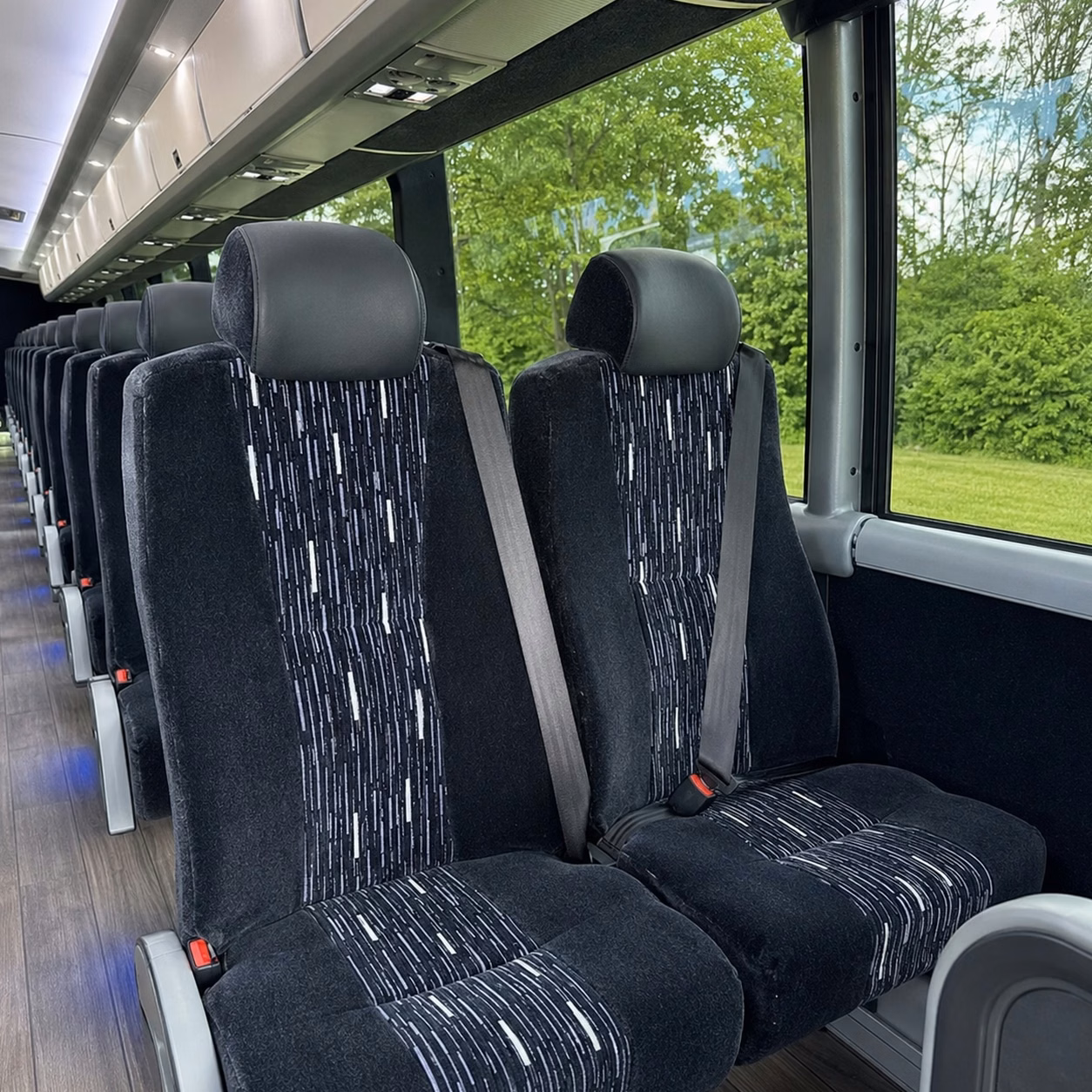 davie charter bus rental interior